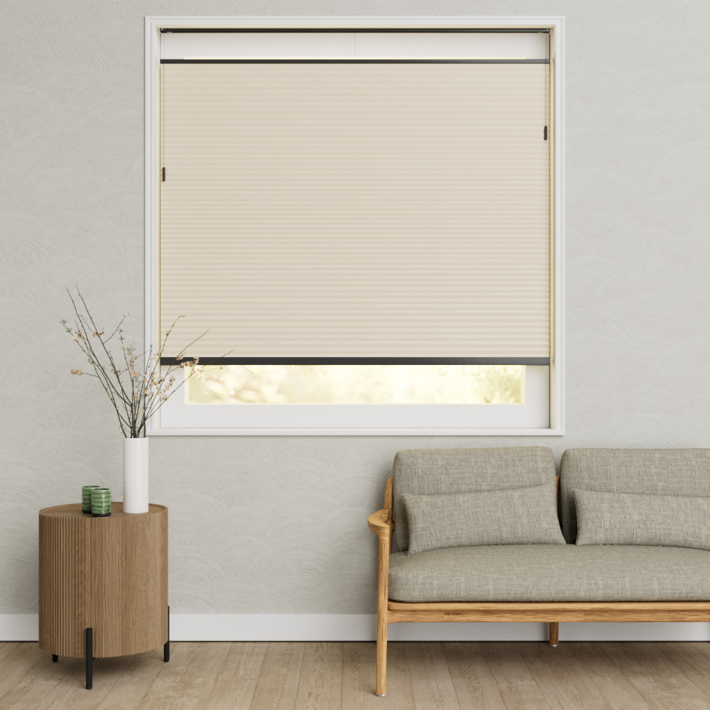 Plisse Elite Koordbediening Creme Wit