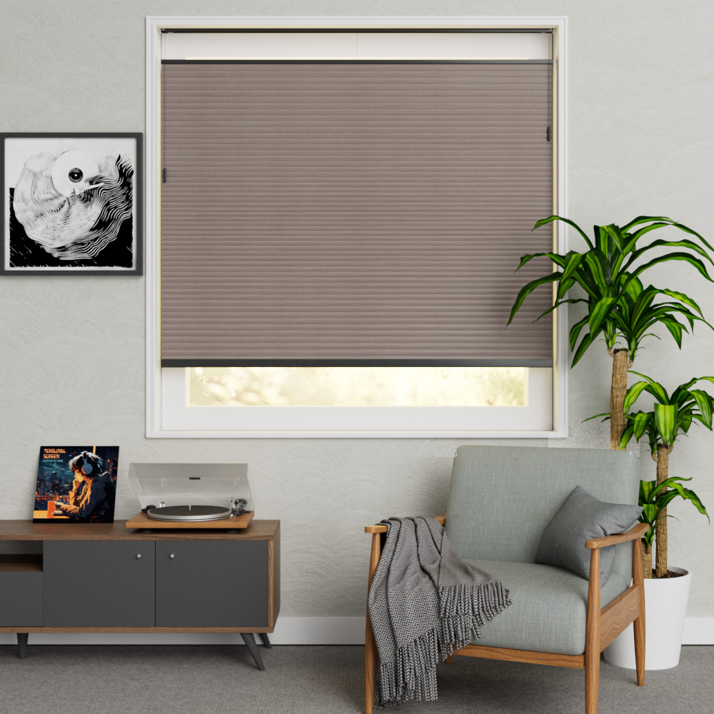 Plisse Elite Koordbediening Licht bruin