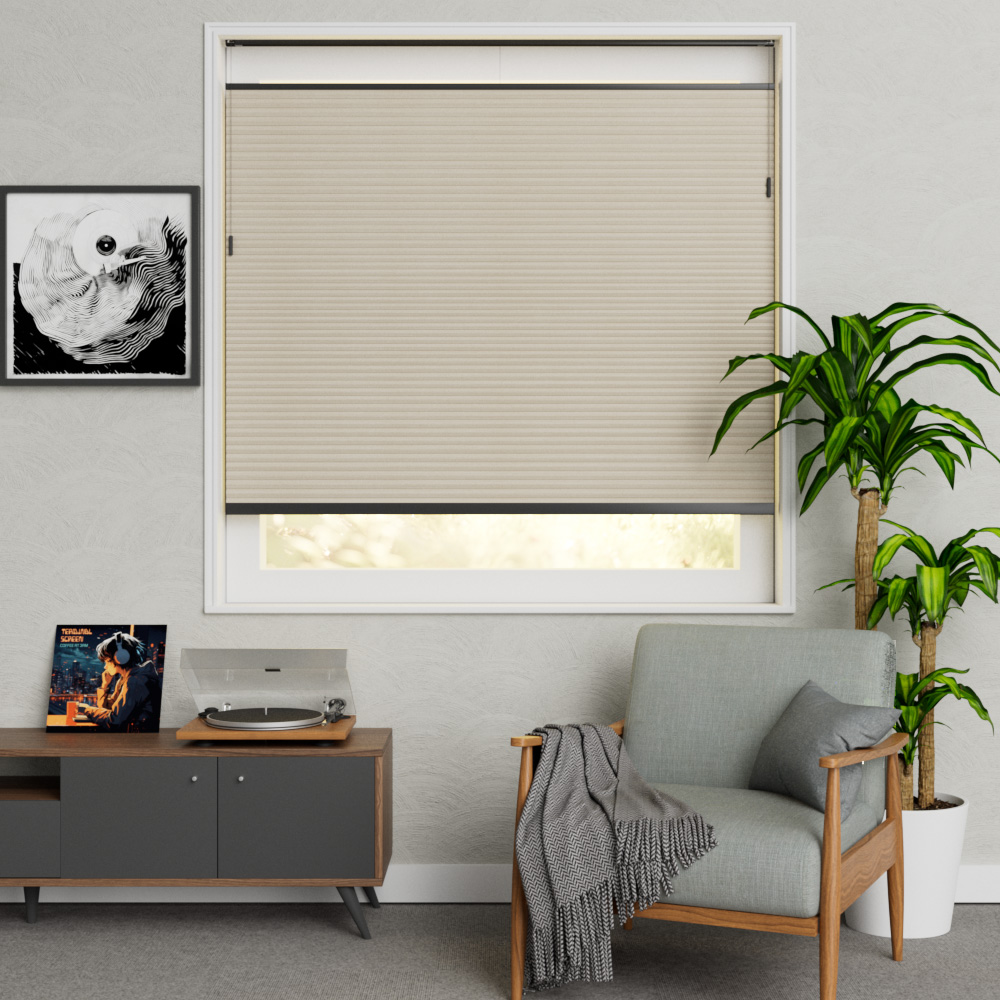 Plisse Elite Koordbediening Creme Wit