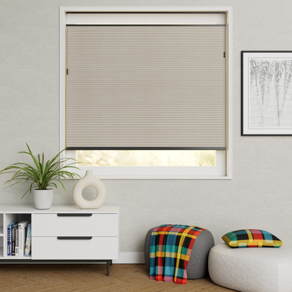 Plisse Elite Koordbediening Licht taupe