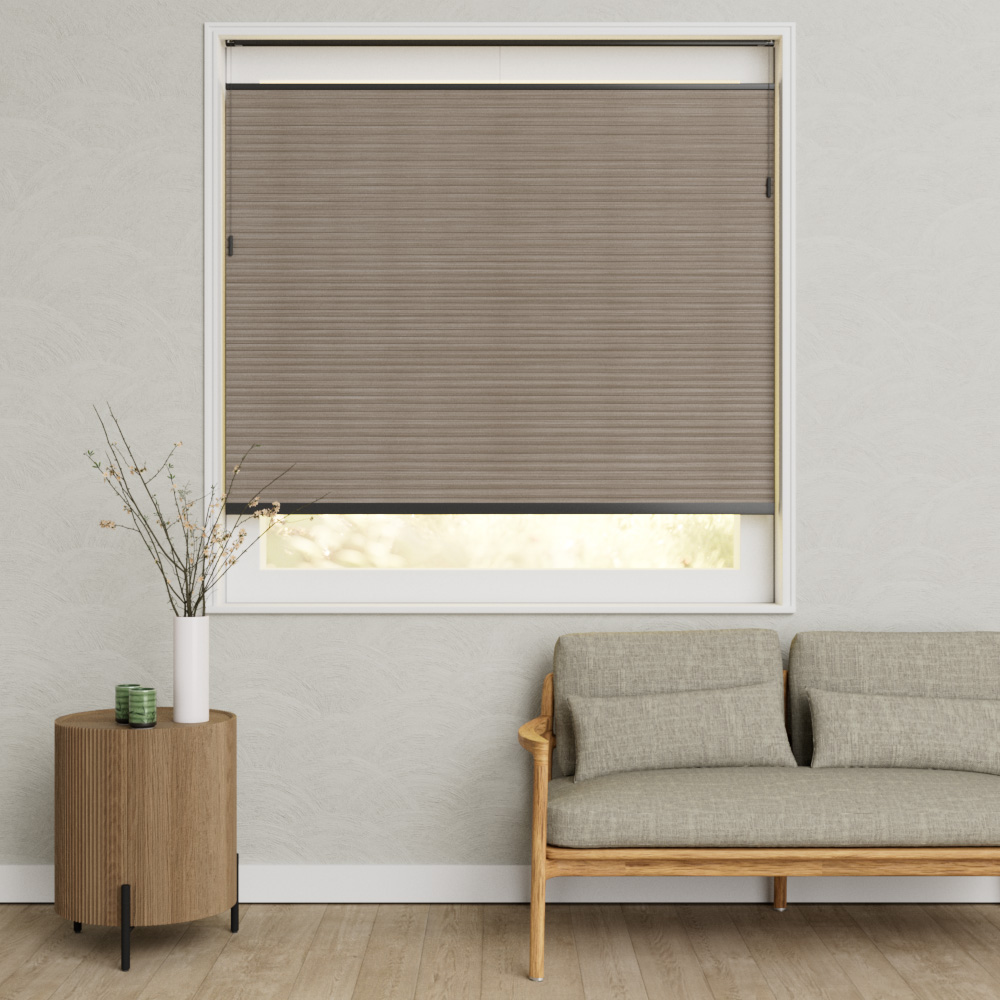 Plisse Elite Koordbediening Licht bruin