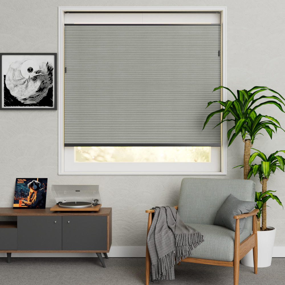 Plisse Elite Koordbediening Licht Grijs