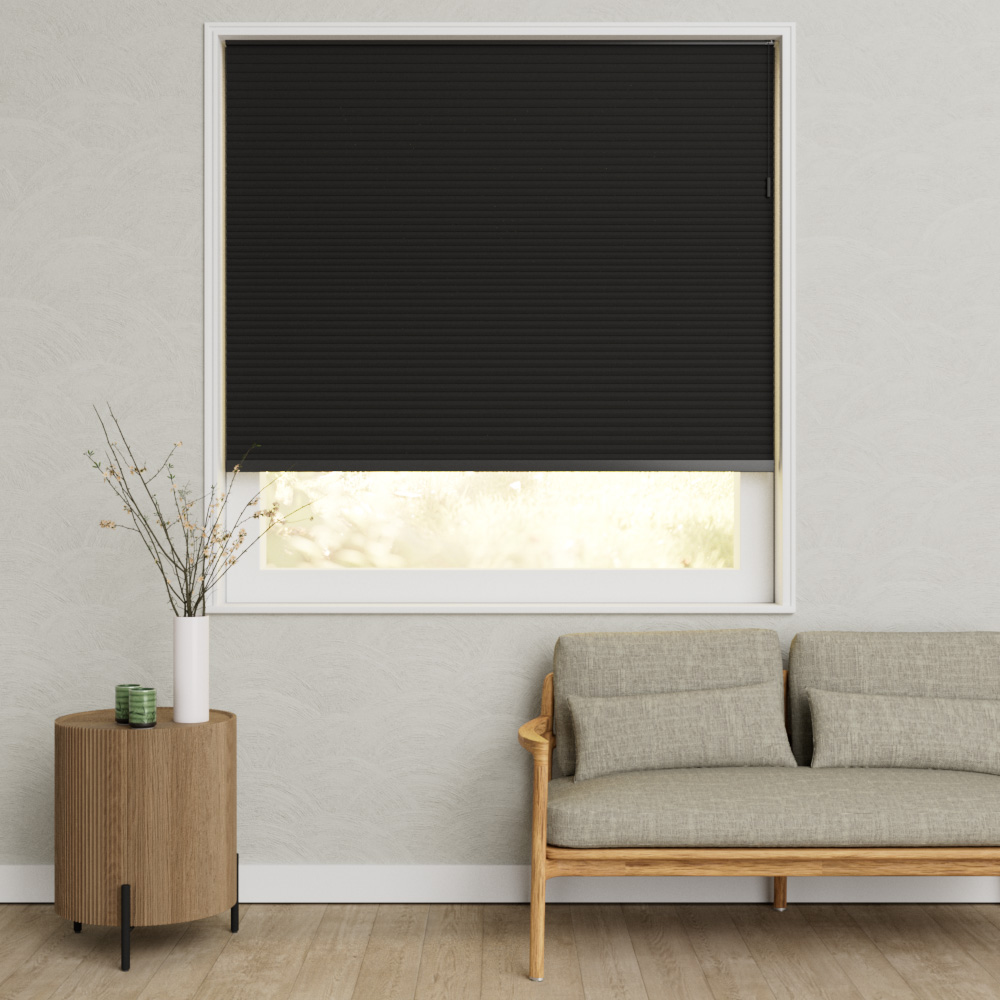 Plisse Premium Koordbediening Zwart