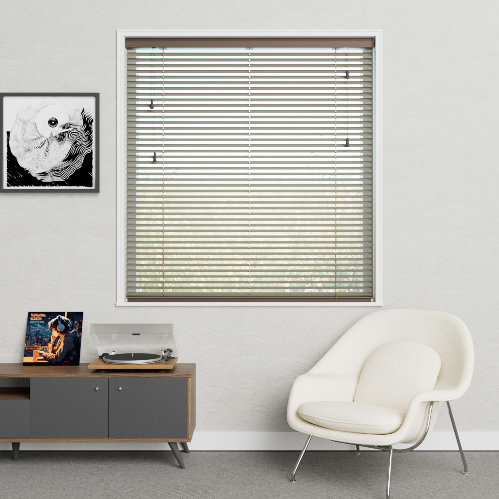 Aluminium Jaloezie Gelakt Zijdemat 50mm Mocca