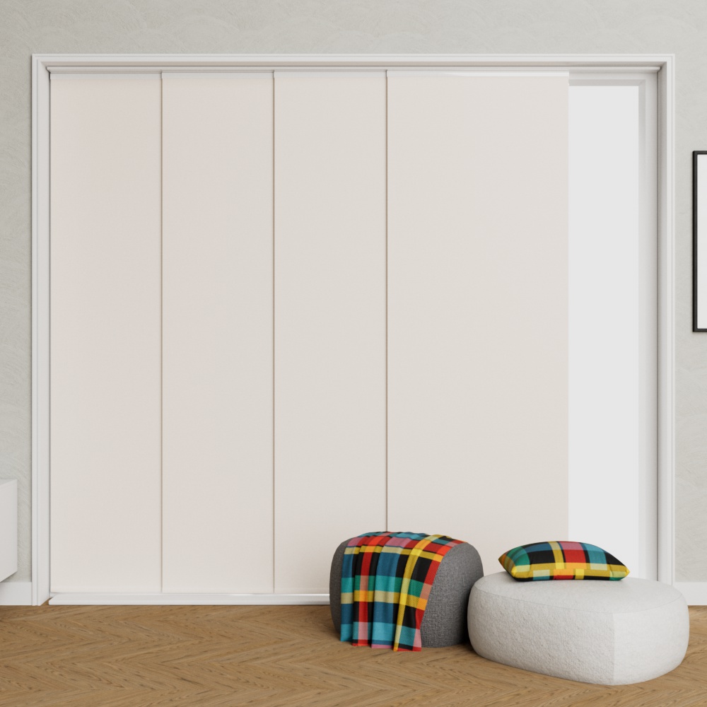 Paneelgordijn Blackout Color Creme Wit