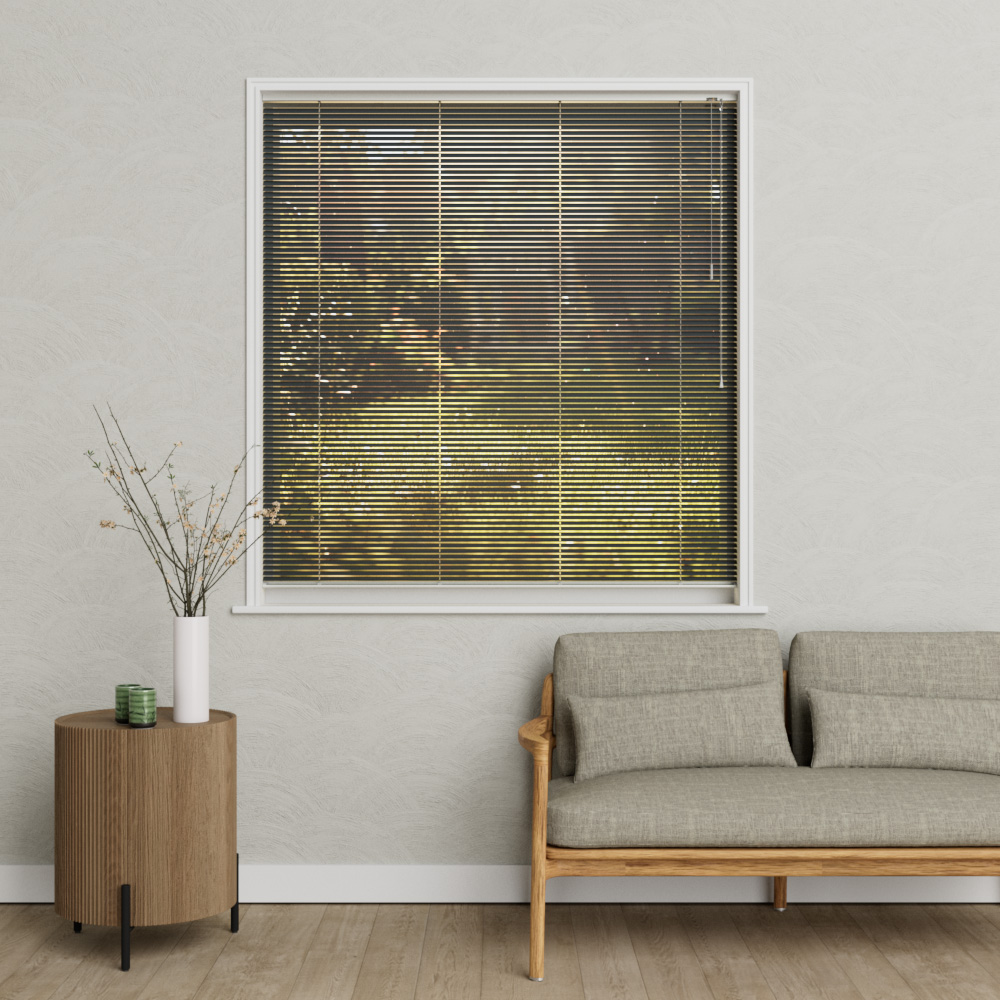 Aluminium Jaloezie Uni Hoogglans 16mm Zilver