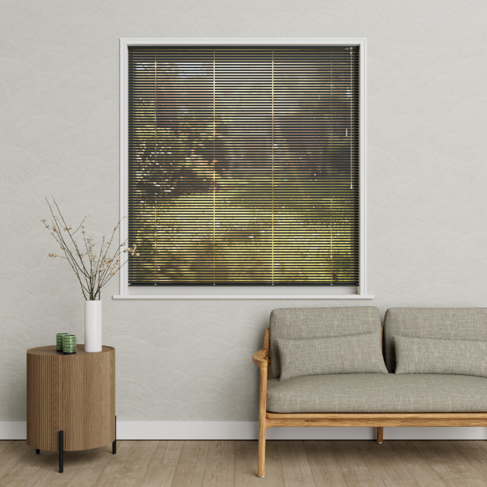 Aluminium Jaloezie Uni Zijdeglans 16mm Donker Grijs