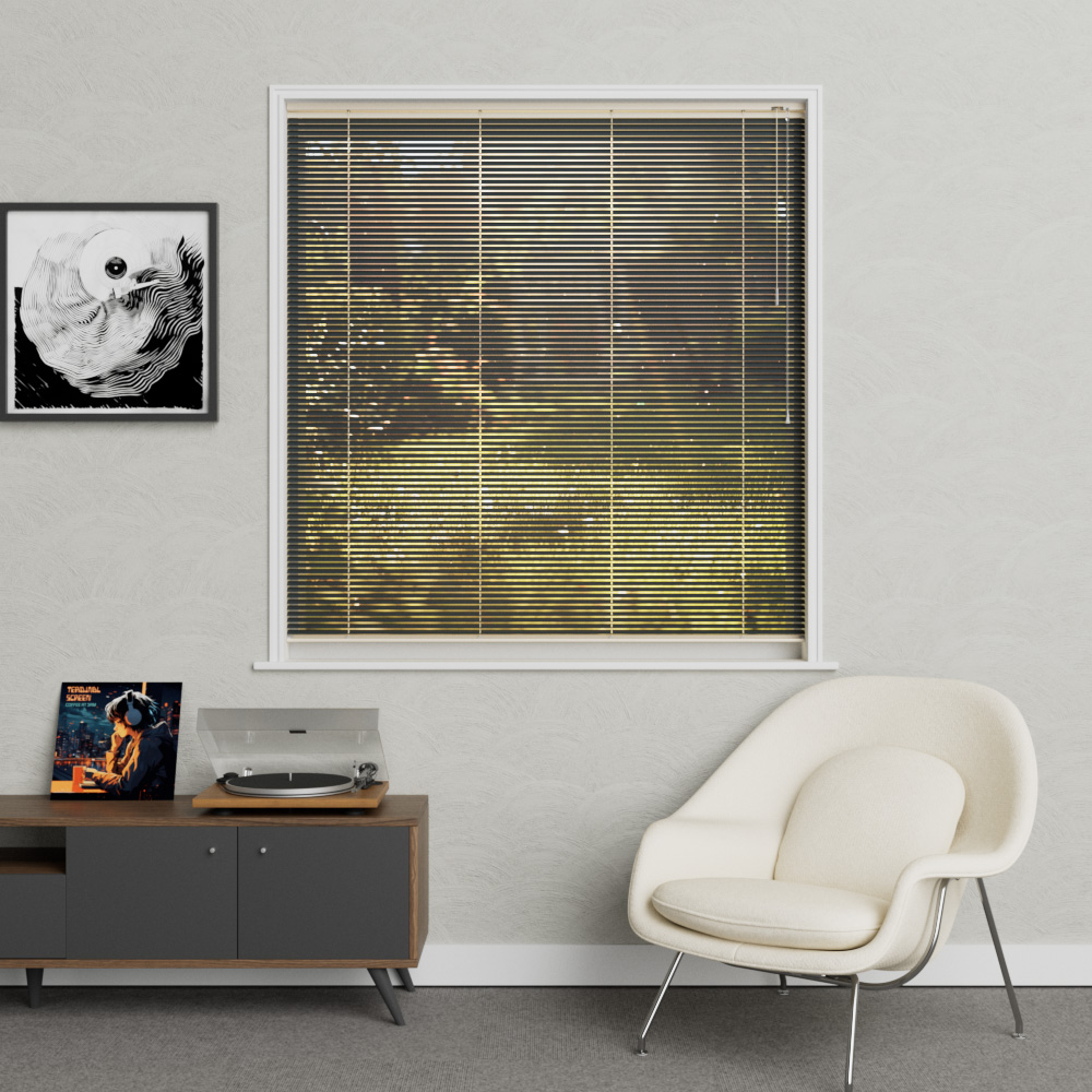 Aluminium Jaloezie Uni Zijdeglans 16mm Ivoor Wit