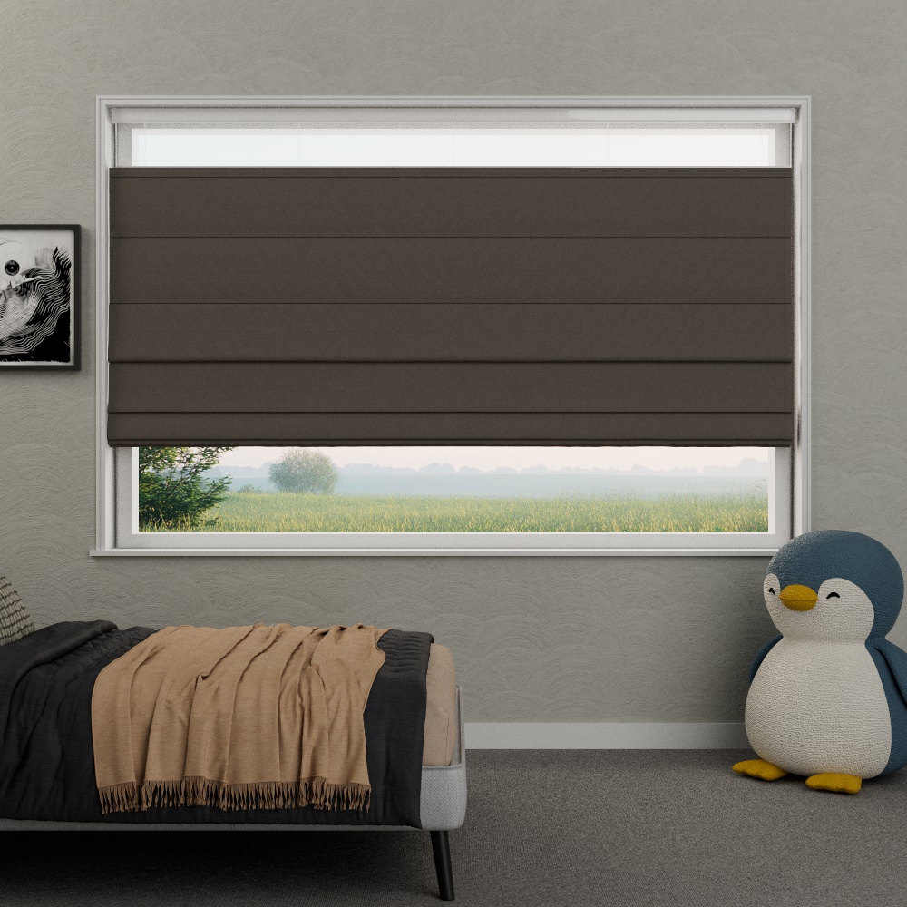 Vouwgordijn TopDown Violette Donker Bruin