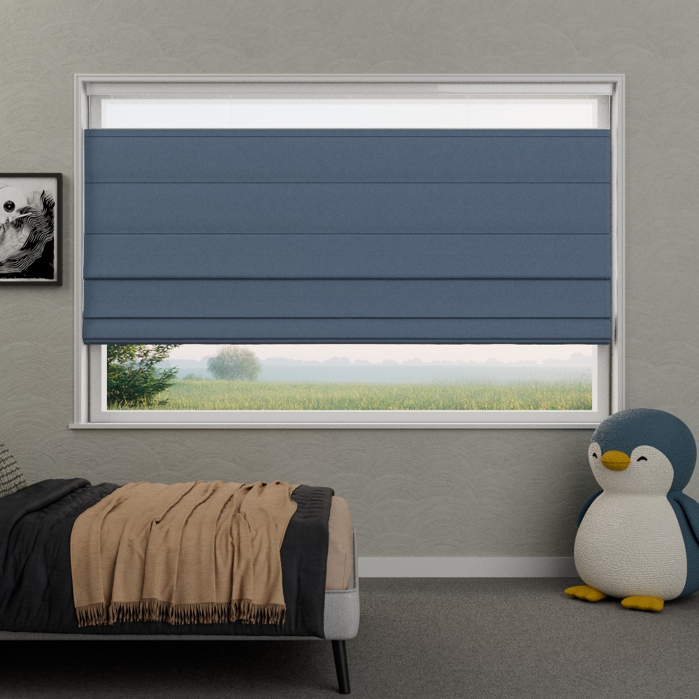 Vouwgordijn TopDown Violette Blauw