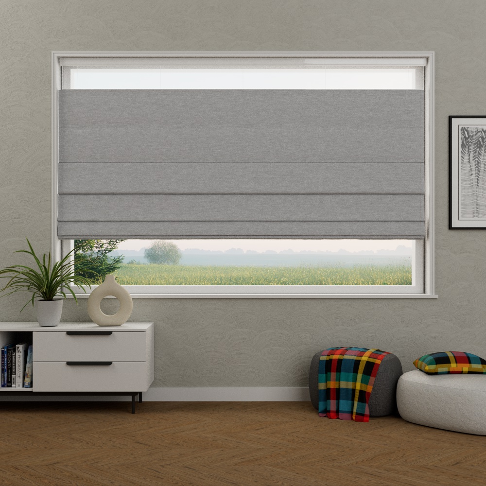 Vouwgordijn TopDown Valerie Licht Grijs