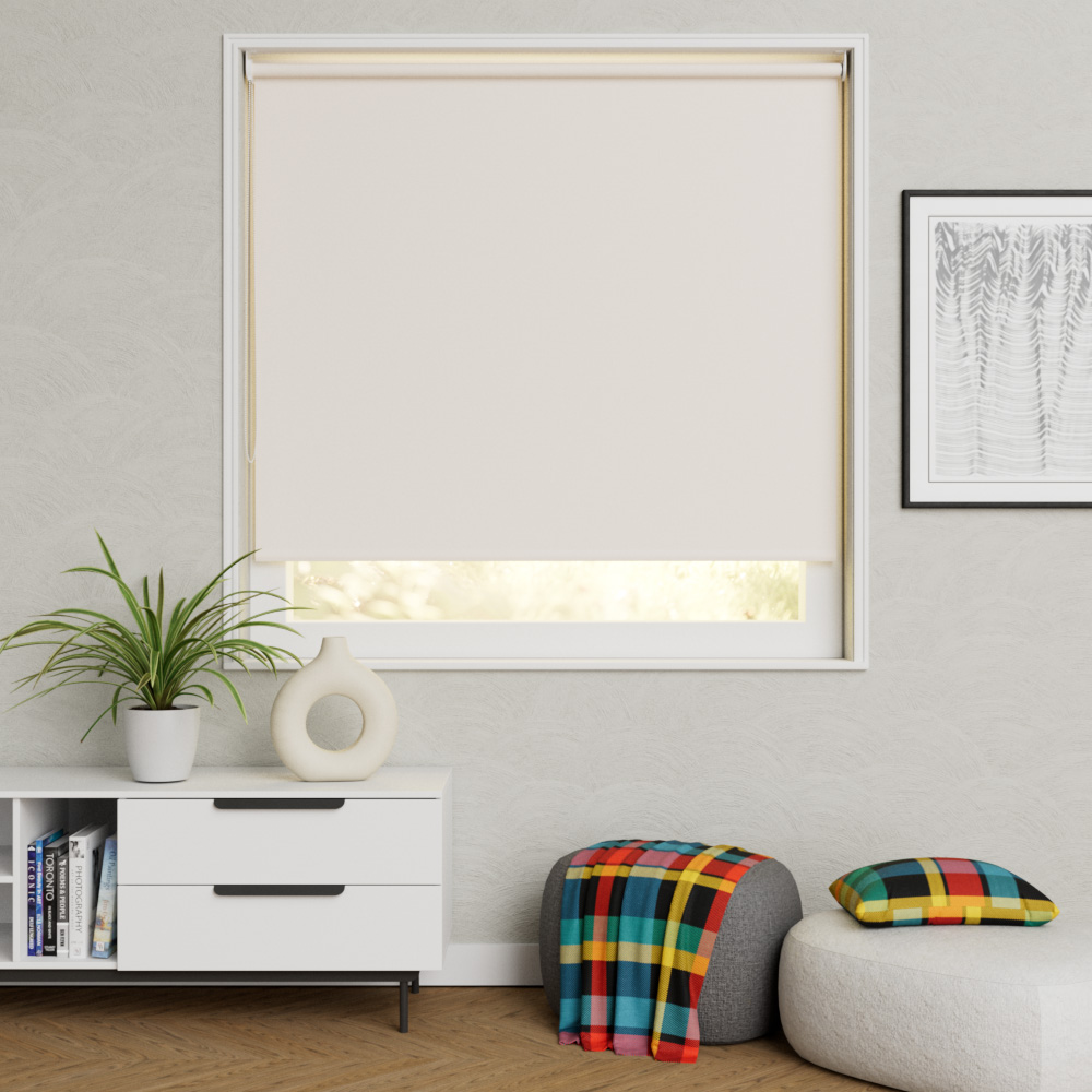 Rolgordijn Smart Blackout Colour Creme Wit