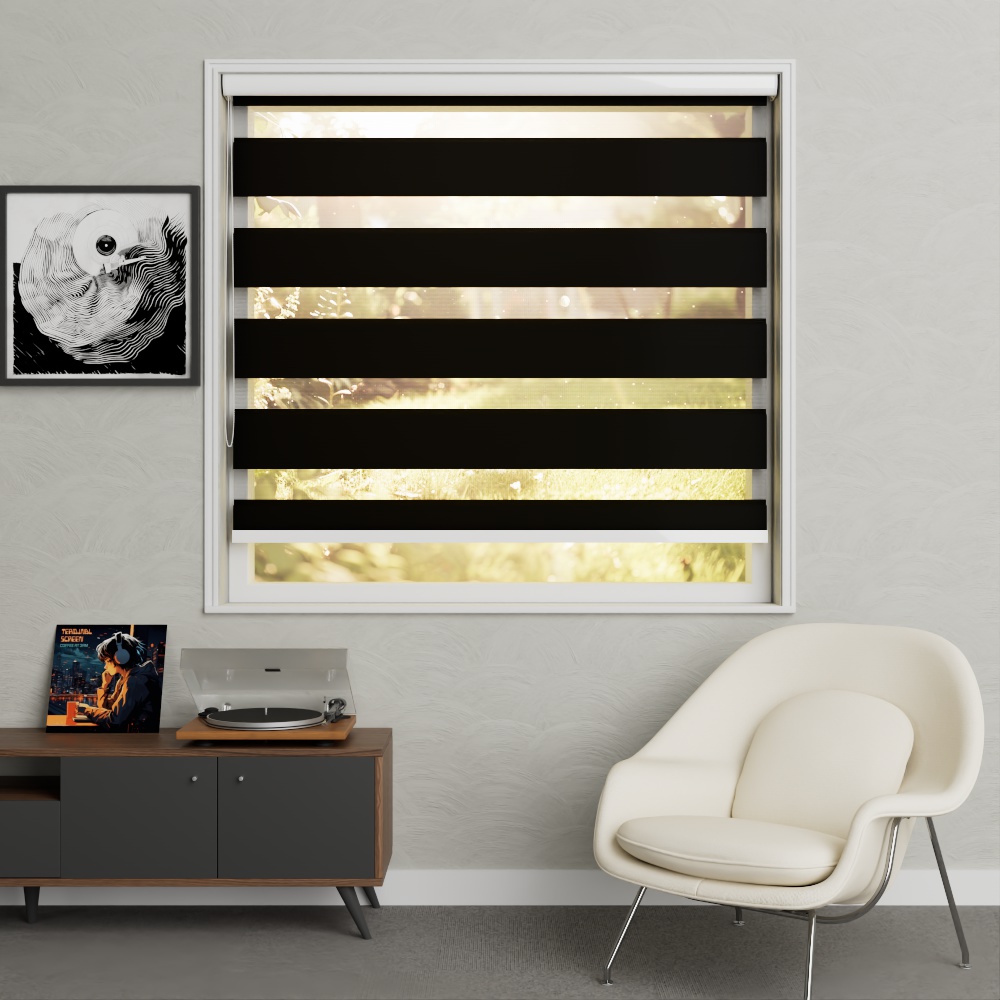 Duo rolgordijn XL Zwart