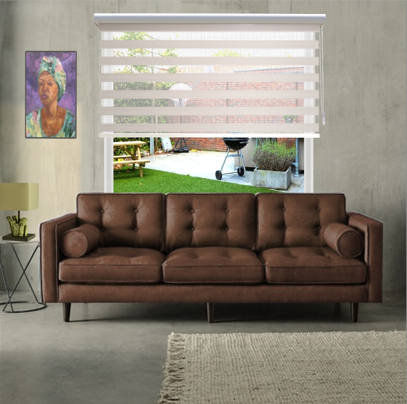 Duo rolgordijn Vintage White-wash