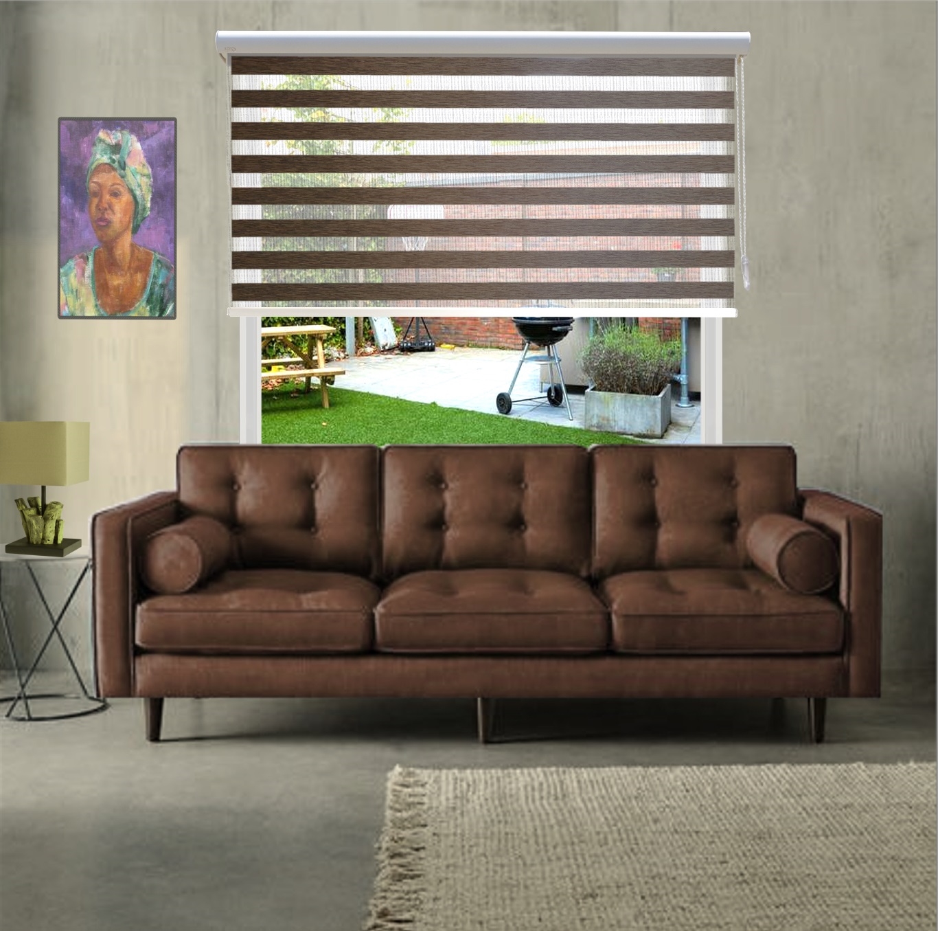 Duo rolgordijn Vintage Lava-wash