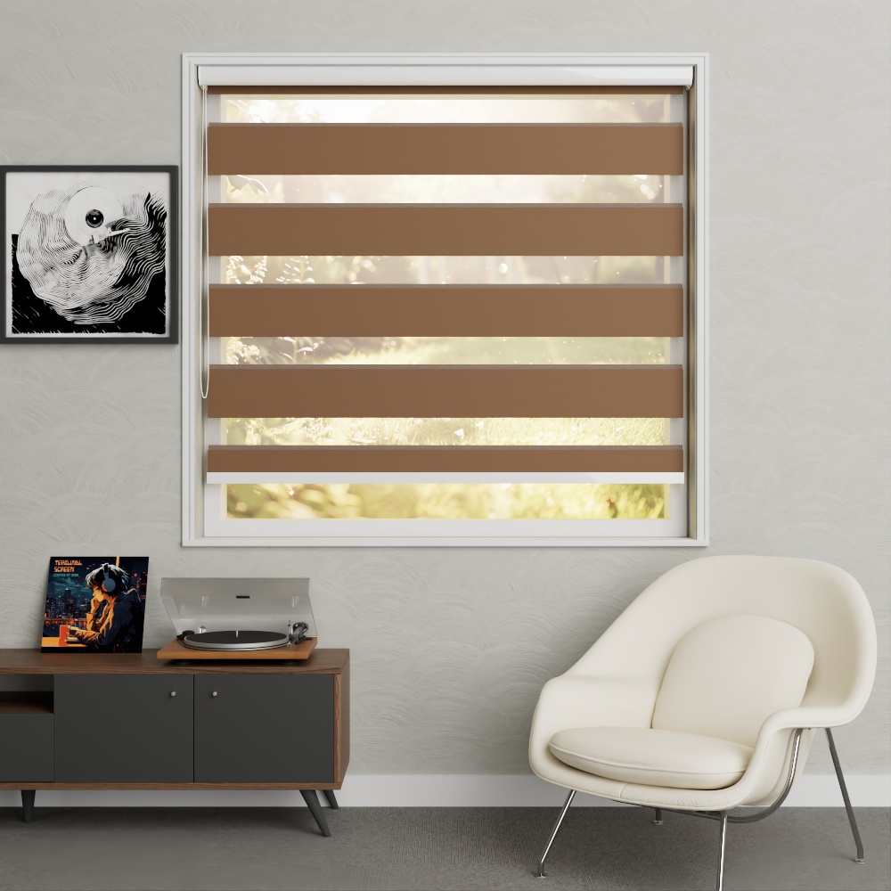 Duo rolgordijn Finesse Mocca