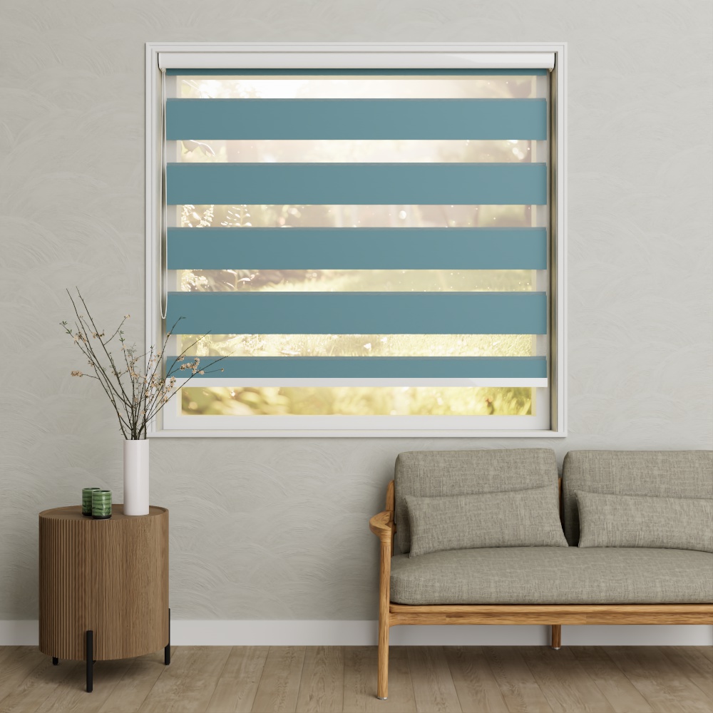 Duo rolgordijn Finesse Petrol Blauw