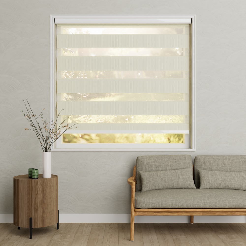 Duo rolgordijn standaard tot 300 breed Ivoor