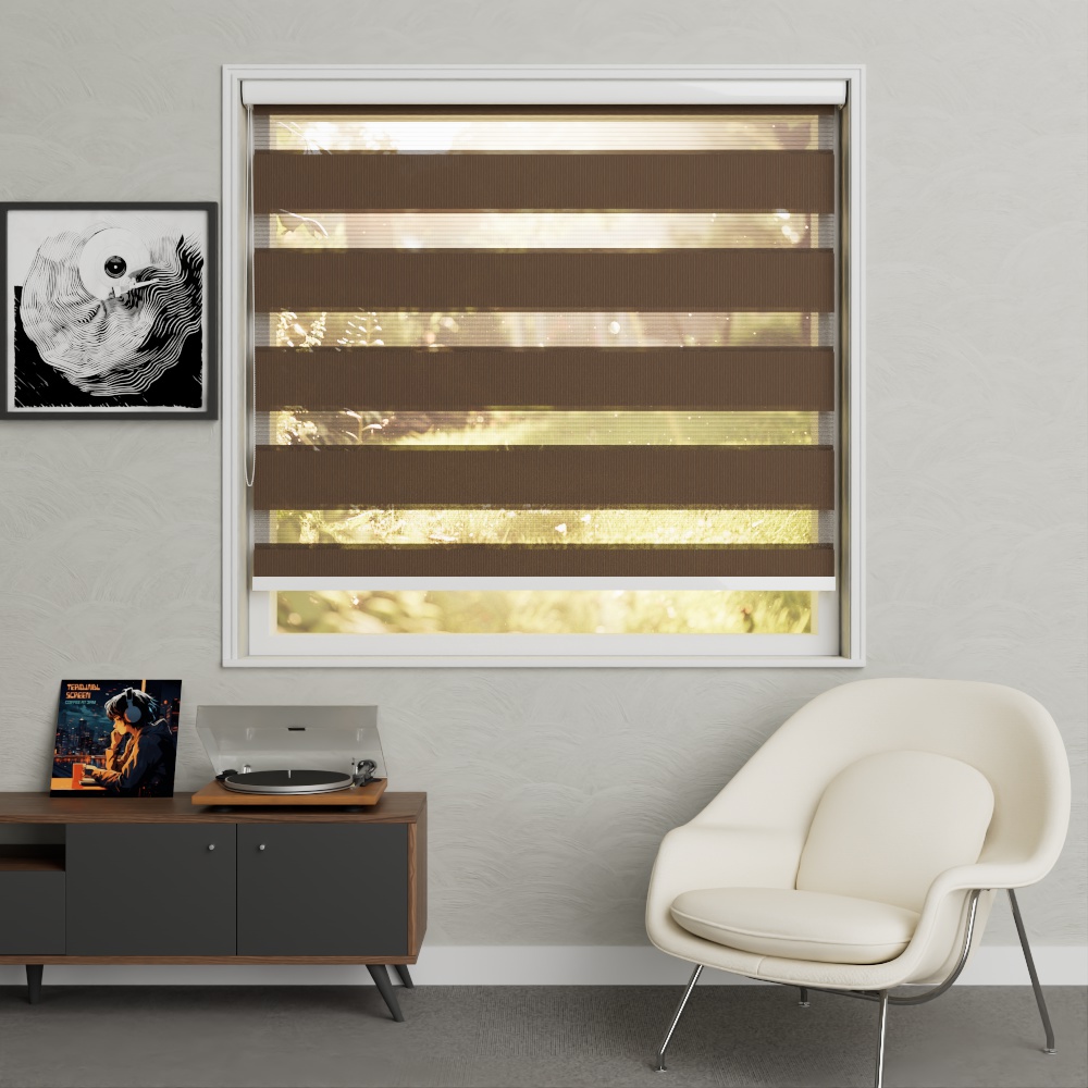 Duo rolgordijn standaard tot 300 breed Donker Greige