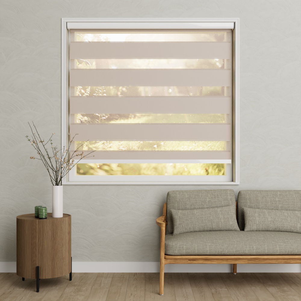 Duo rolgordijn standaard tot 300 breed Licht Taupe