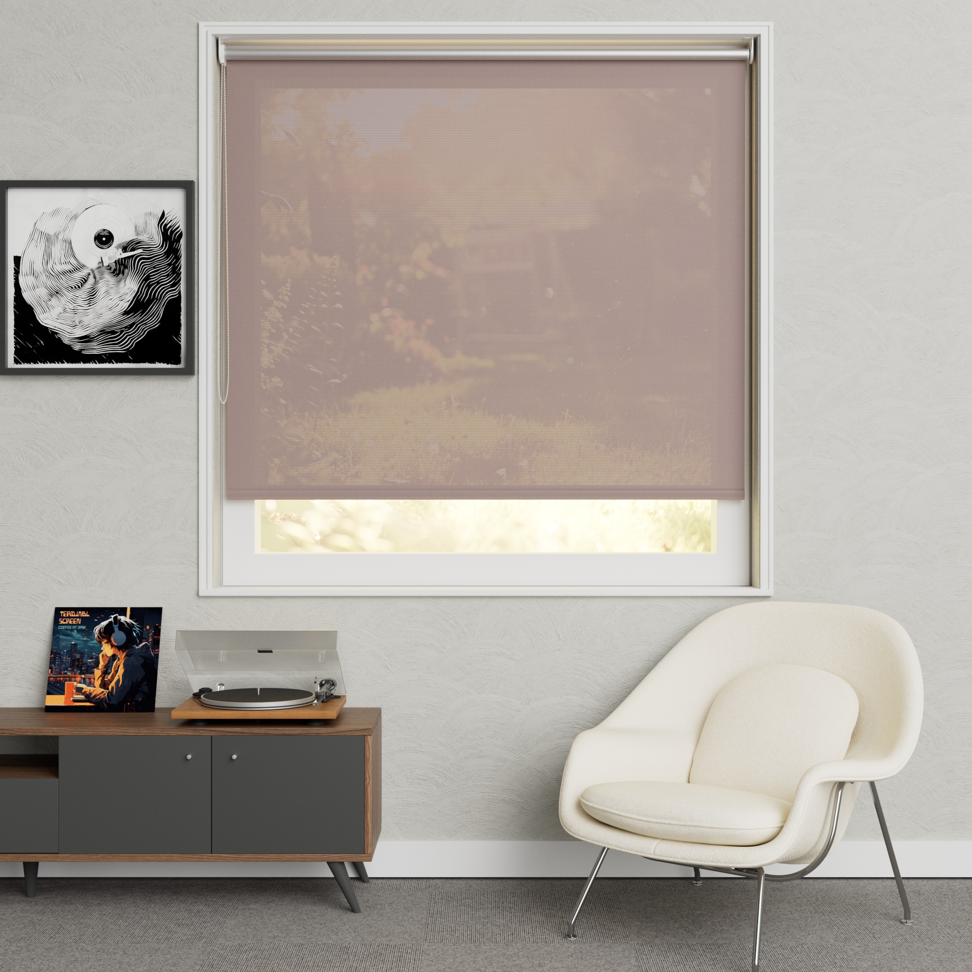 Rolgordijn Screen Pure 300 Taupe