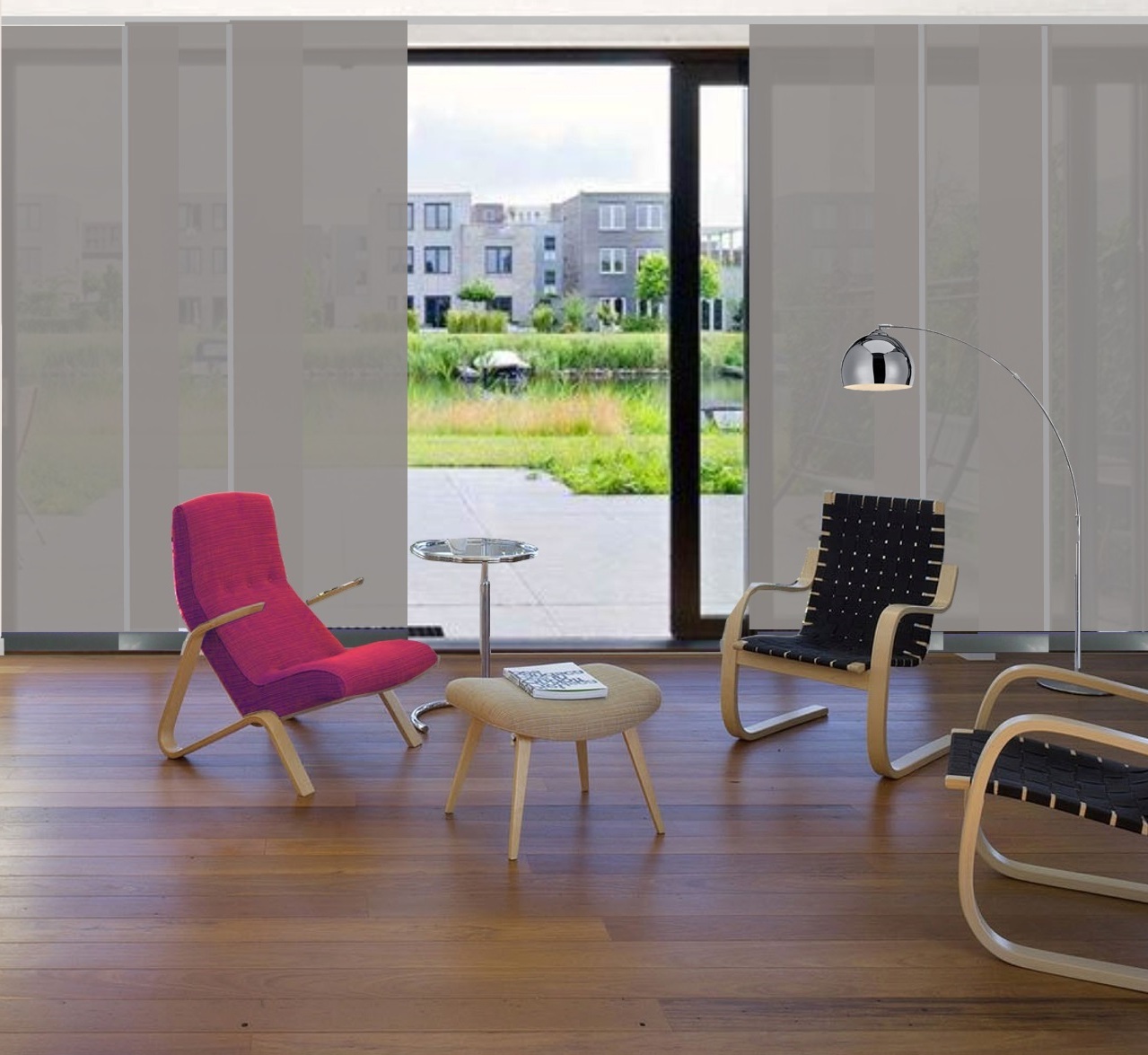 Paneelgordijn Pure Mid Grijs