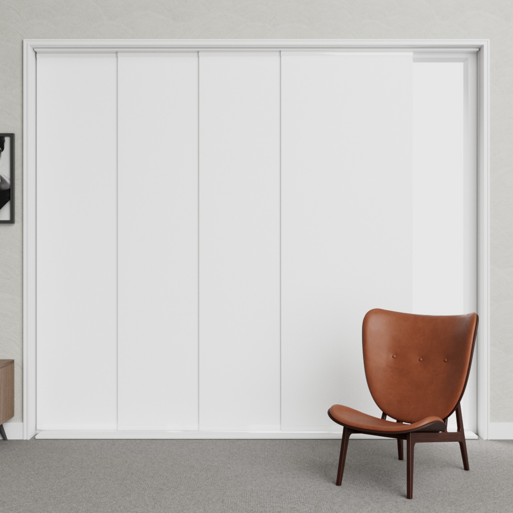 Paneelgordijn Velvet Wit