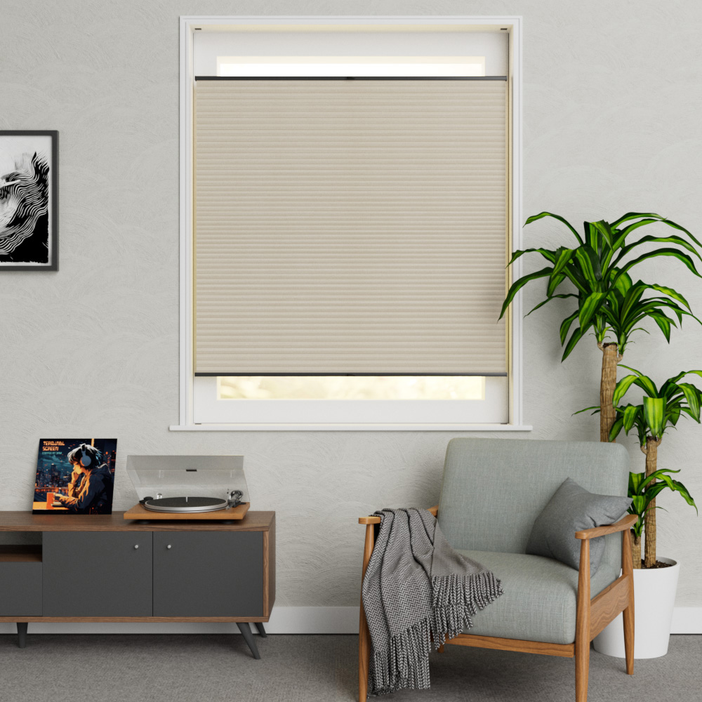 Plisse Elite verduisterend Ingespannen Creme Wit