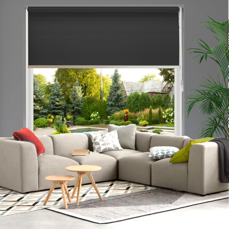 Rolgordijn Uni 250 Zwart-