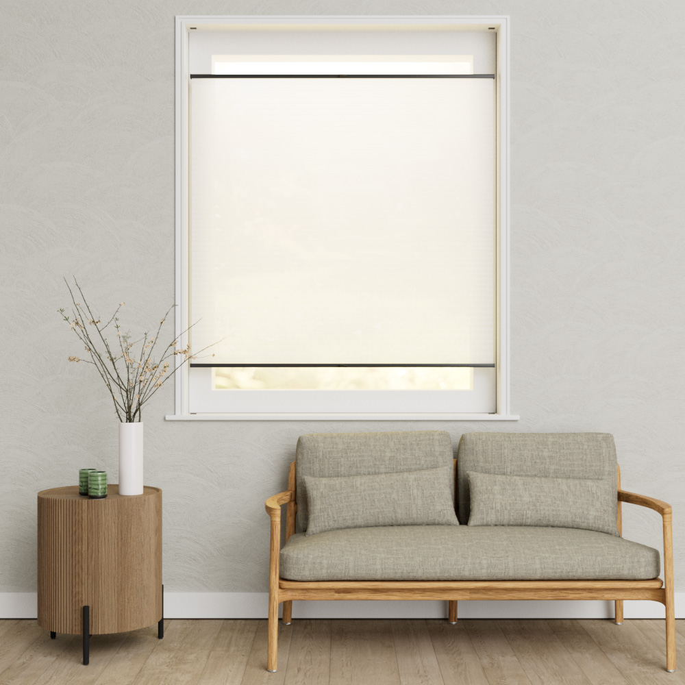 Plisse Premium Ingespannen Wit