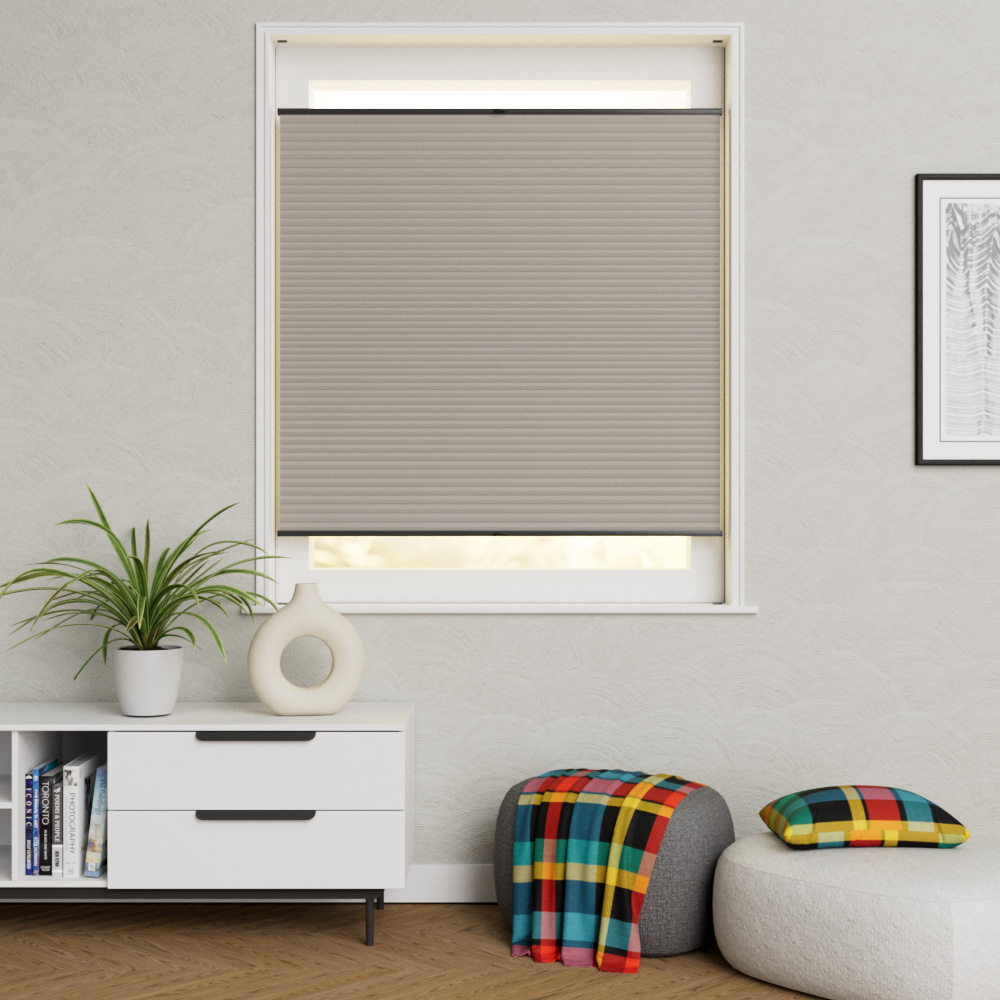 Plisse Premium Ingespannen Taupe