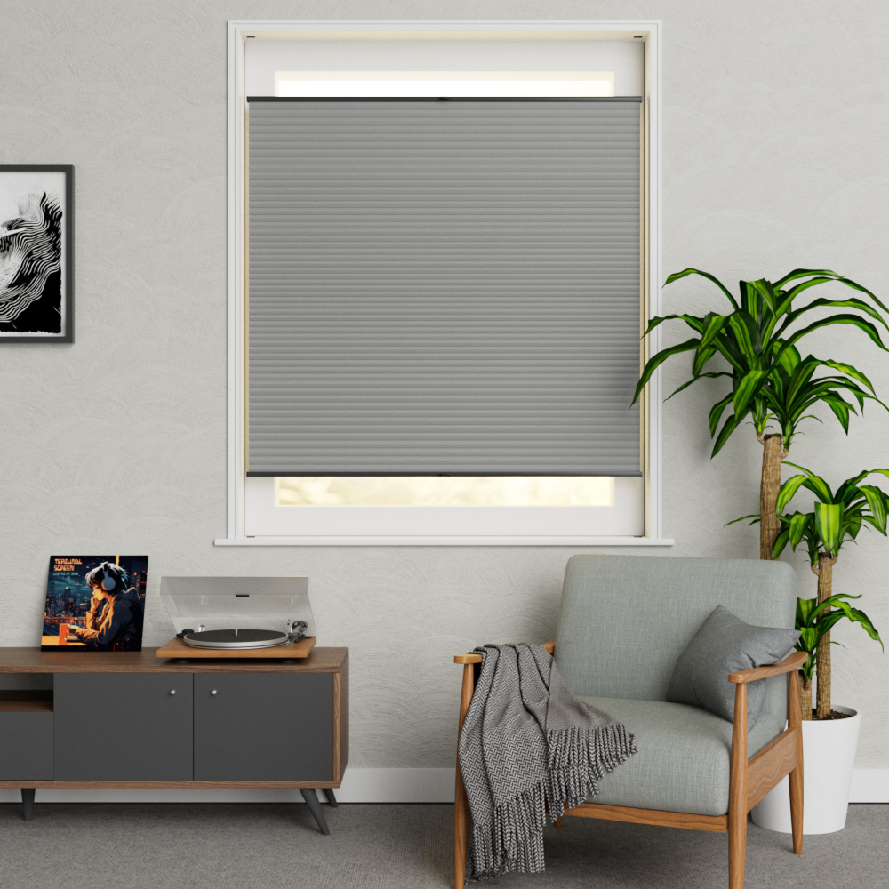 Plisse Premium Ingespannen Licht Grijs