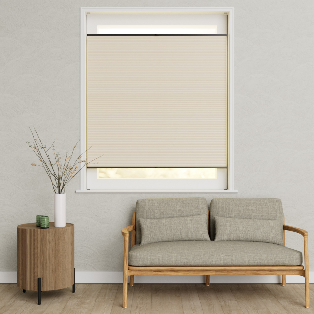 Plisse Elite Ingespannen Creme Wit