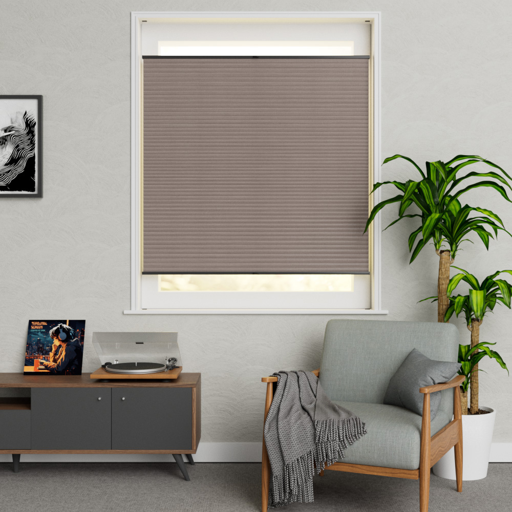 Plisse Elite Ingespannen Licht bruin