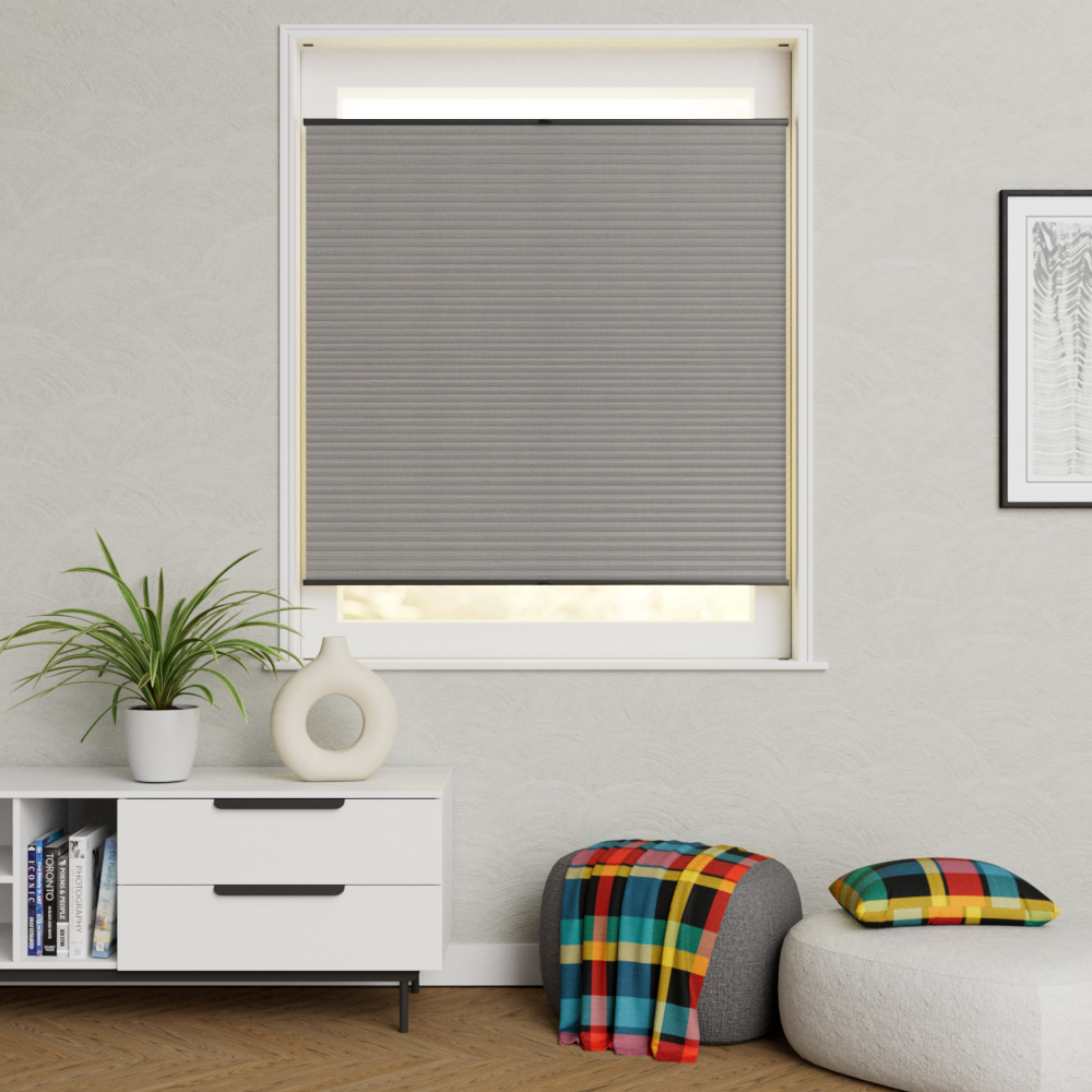 Plisse Elite Ingespannen Licht Grijs